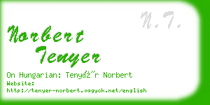 norbert tenyer business card